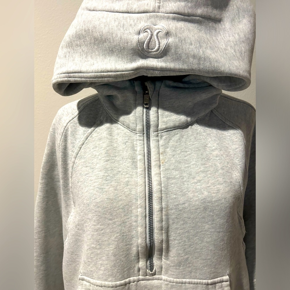 LULULEMON SCUBA-CROP in Heathered Grey size M/L